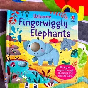 Usborne Fingerwiggly Elephants Children’s Hardcover Book